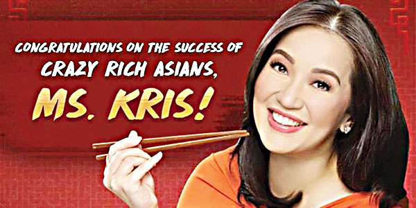 Kris Aquino chowking Crazy Rich Asians 