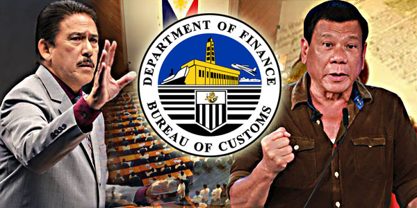 Tito Sotto Rodrigo Duterte Bureau of Customs BoC
