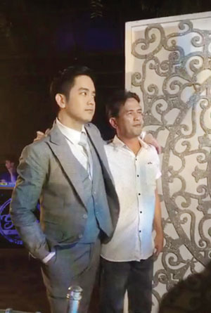 Joshua Garcia with his father
