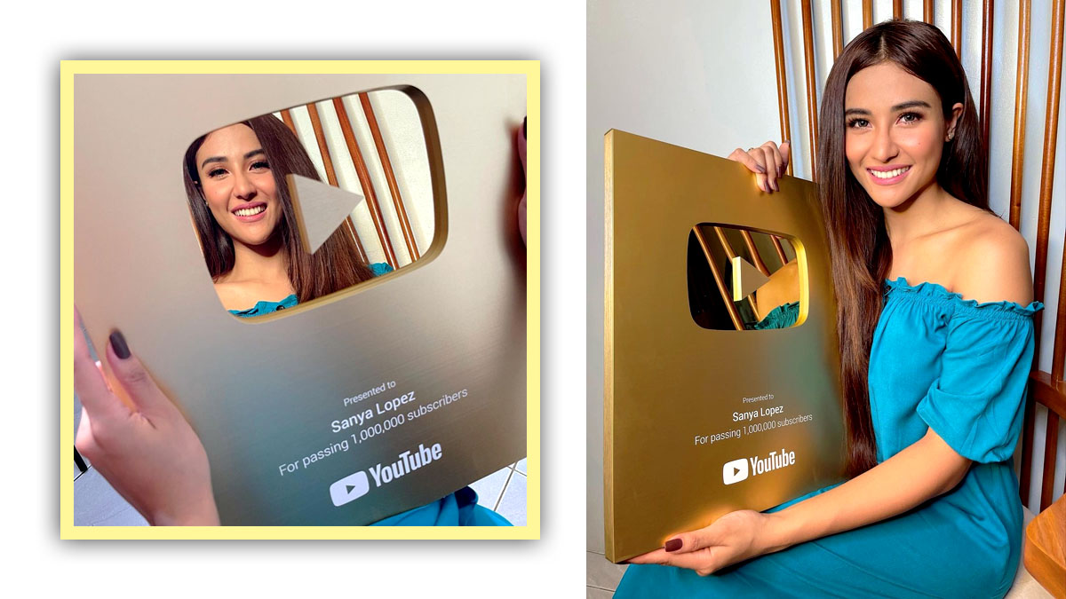 Sanya Lopez YouTube Gold Play Button