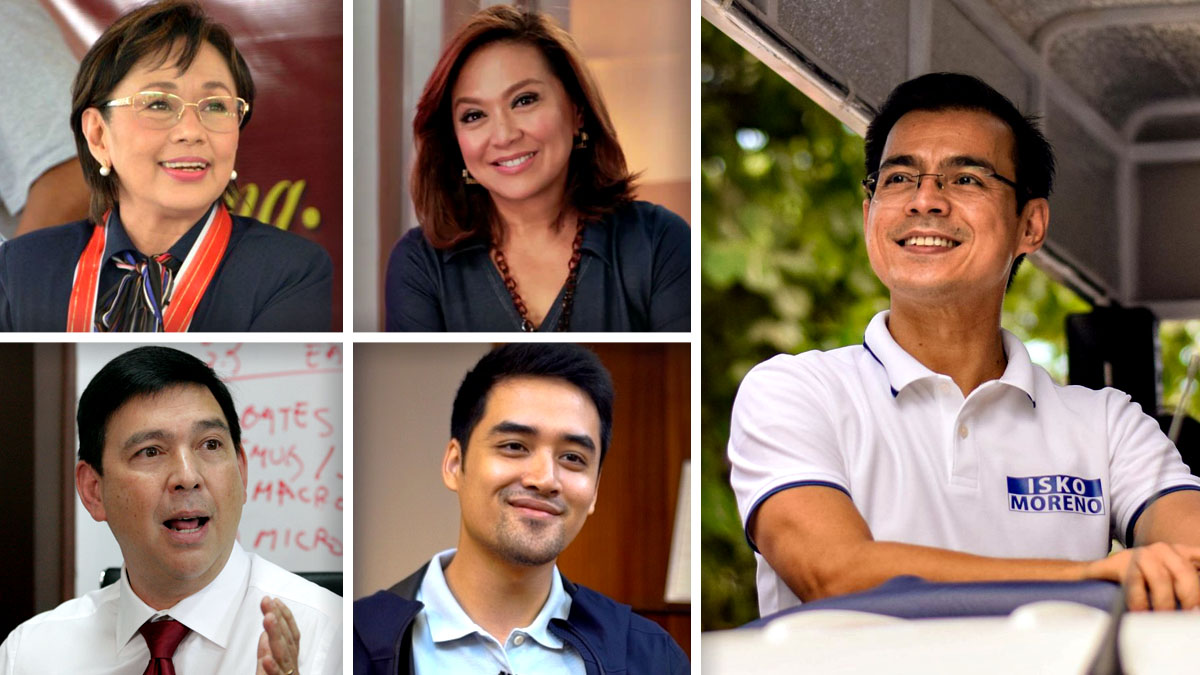Isko Moreno Vilma Santos Karen Davila Vico Sotto Ralph Recto