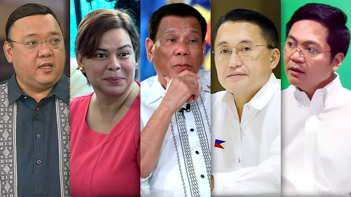 Harry Roque, Sara Duterte, Rodrigo Duterte, Bong Go, Karlo Nograles