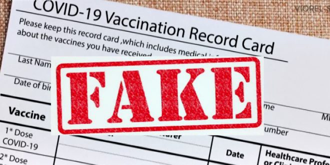 Fake Covid-19 Vaccine card