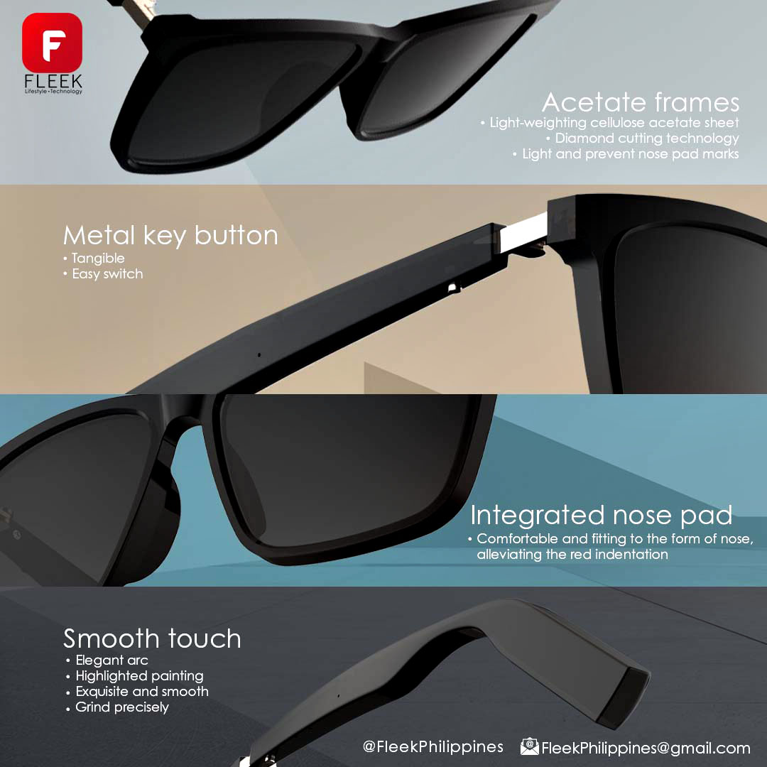 Fleek Bluetooth Audio Sunglasses details