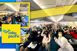353 Pinoy mula Dubai inihatid pauwi ng Cebu Pacific (Sakay ng special commercial flight)