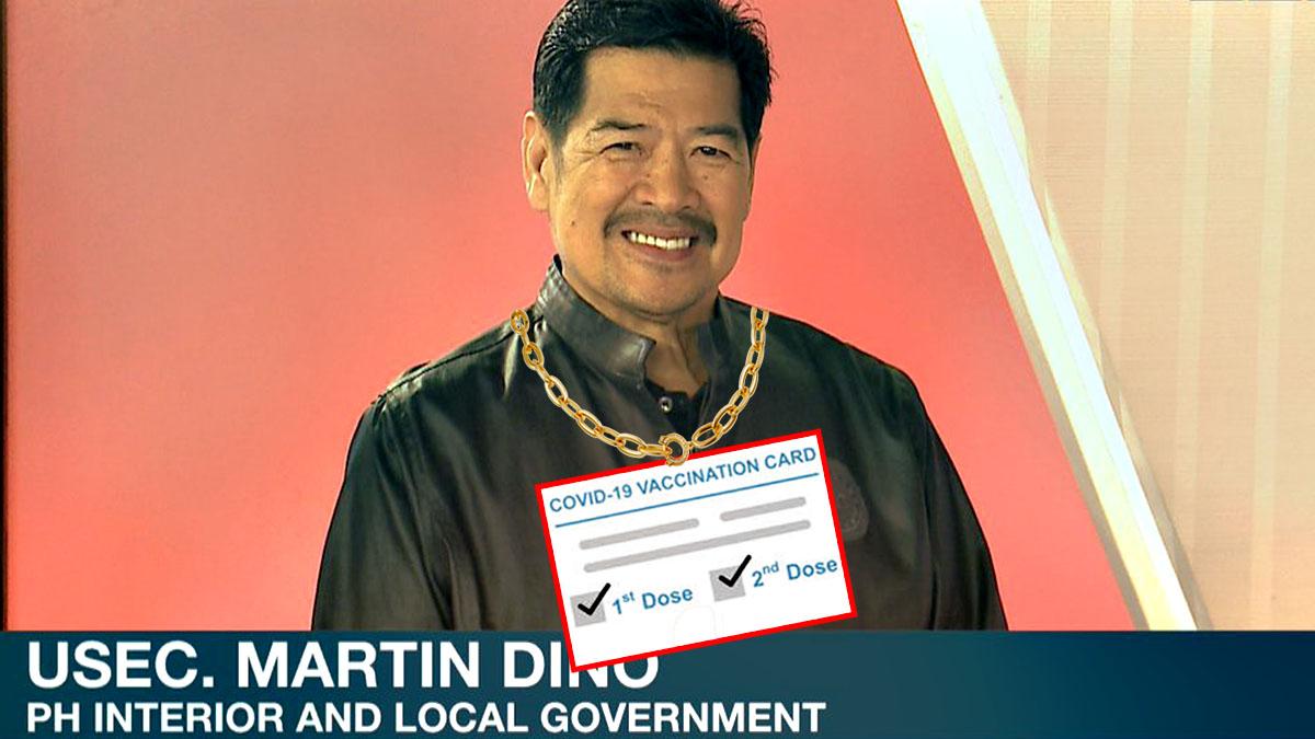 Martin Diño, Covid-19 vaccine card