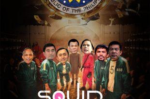 Squid Game PH Elections 2022, Alfonso Cusi, Melvin Matibag, Bong Go, Rodrigo Duterte, Sara Duterte, Manny Pacquiao, Koko Pimentel