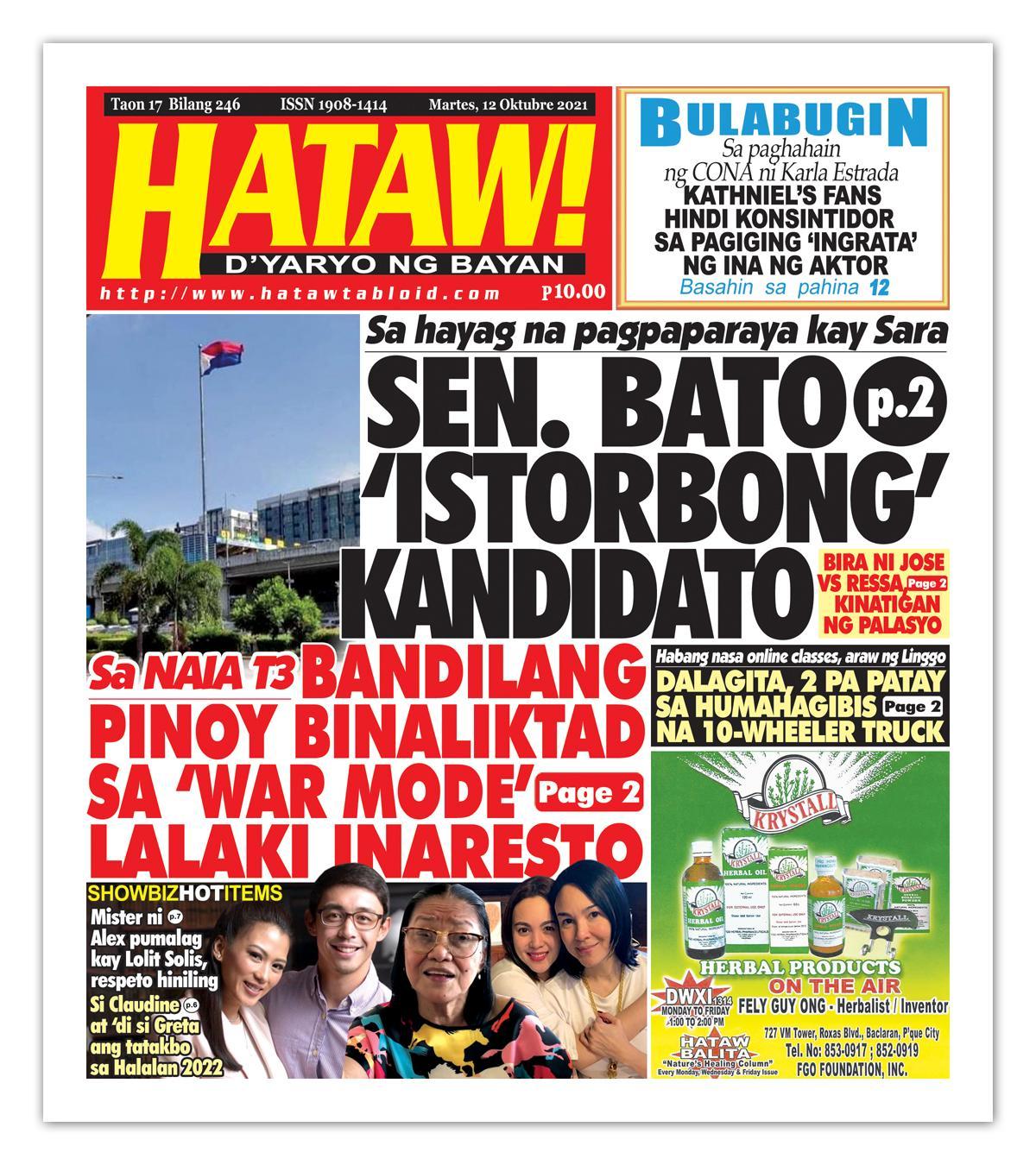 101221 Hataw Frontpage