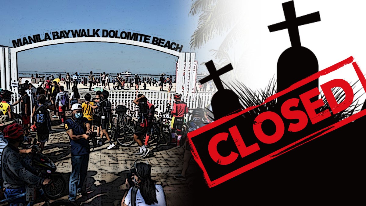 Manila bay dolomite beach , Cemetery Closed