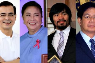 Isko Moreno, Leni Robredo, Manny Pacquiao, Ping Lacson