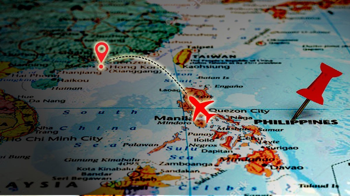 Philippines to Hong Kong HK, Plane Flight Path