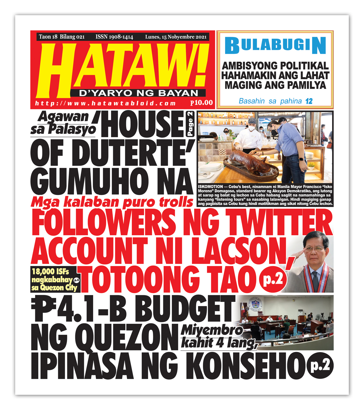 111521 Hataw Frontpage