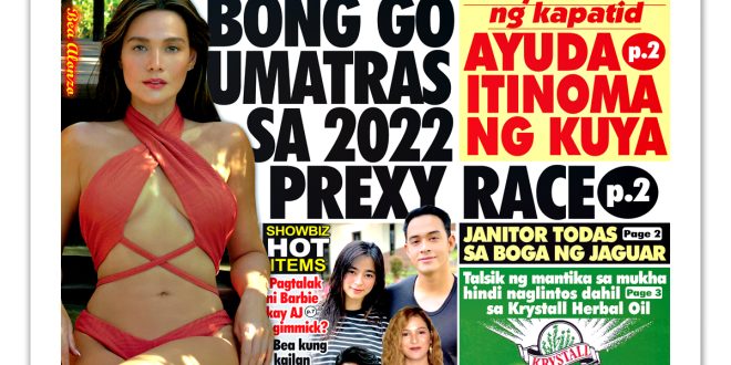 Hataw Frontpage Bong Go umatras sa 2022 prexy race