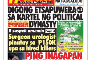 Hataw Frontpage Ping inagapan P300-B kotong sa kaban ng bayan Digong etsapuwera sa kartel ng political dynasty