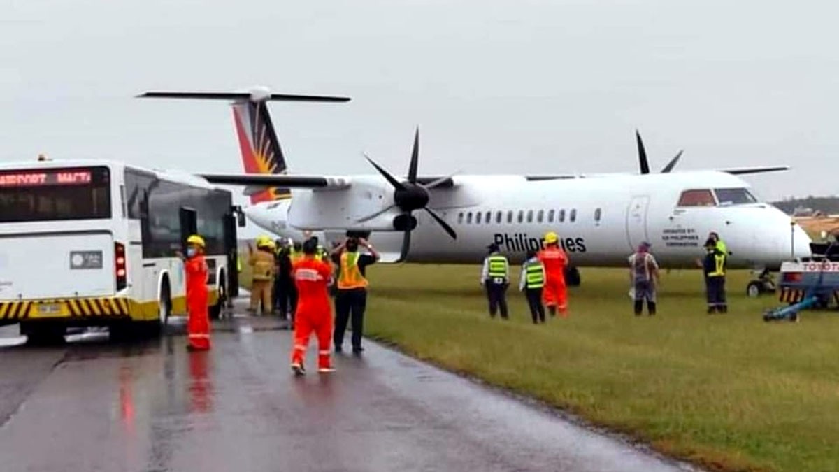 Eroplano ng PAL sumadsad sa runway ng Cebu airport