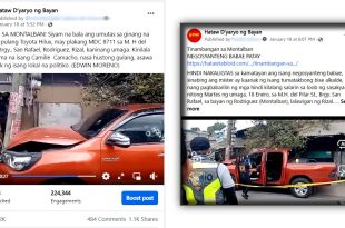 Sa ‘viral video’ ng ambush sa Montalban HATAW RIZAL REPORTER TINAKOT, BINANTAAN NG CYBERLIBEL