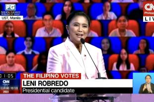 Leni Robredo CNN presidential debate