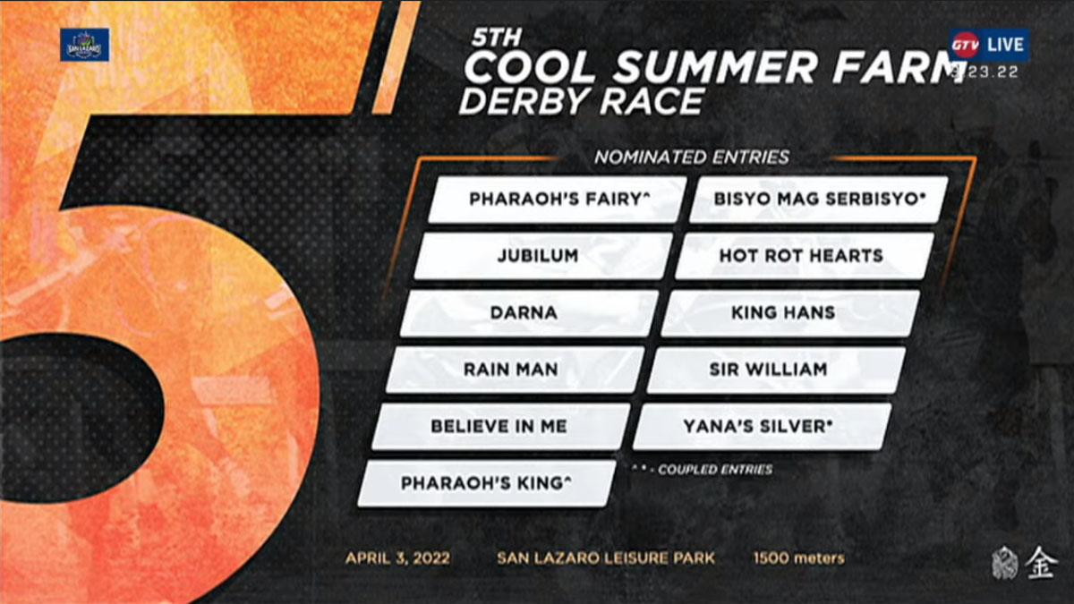 5TH Cool Summer Farm Derby