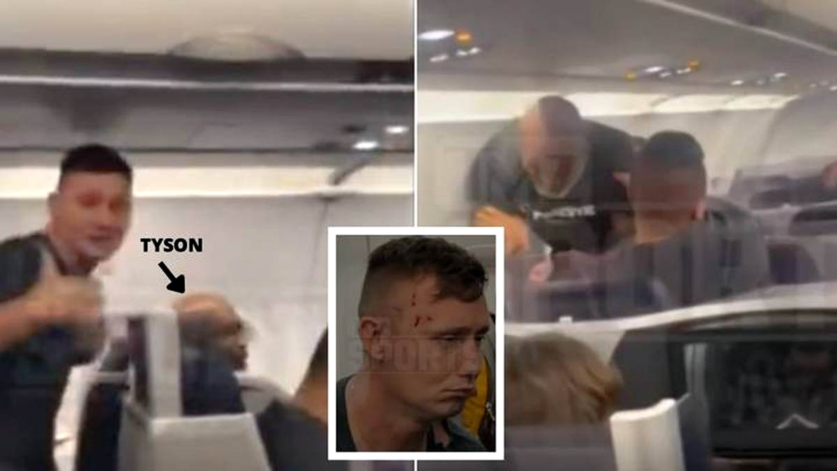 mike tyson punch fan plane