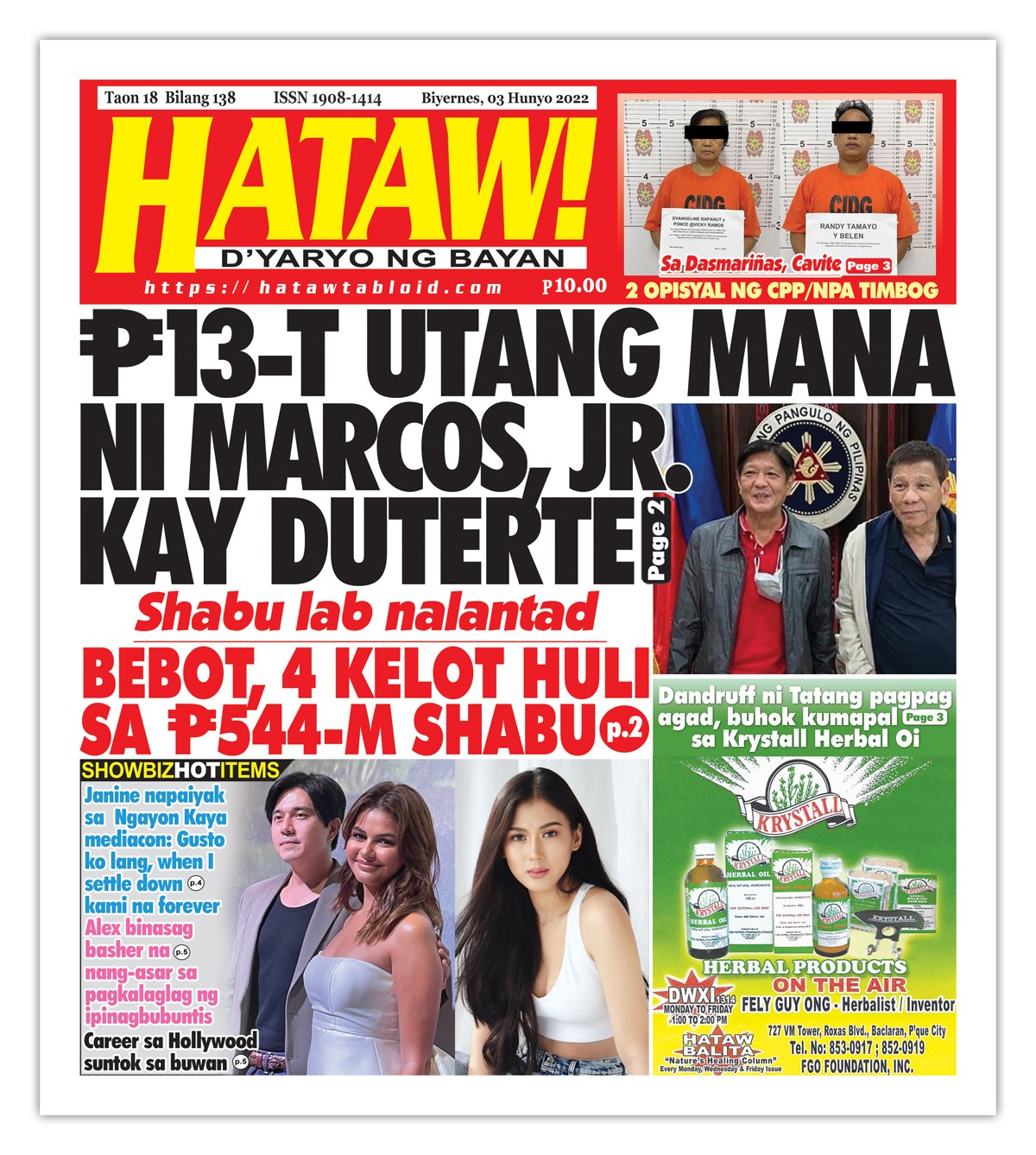 060322 Hataw Frontpage