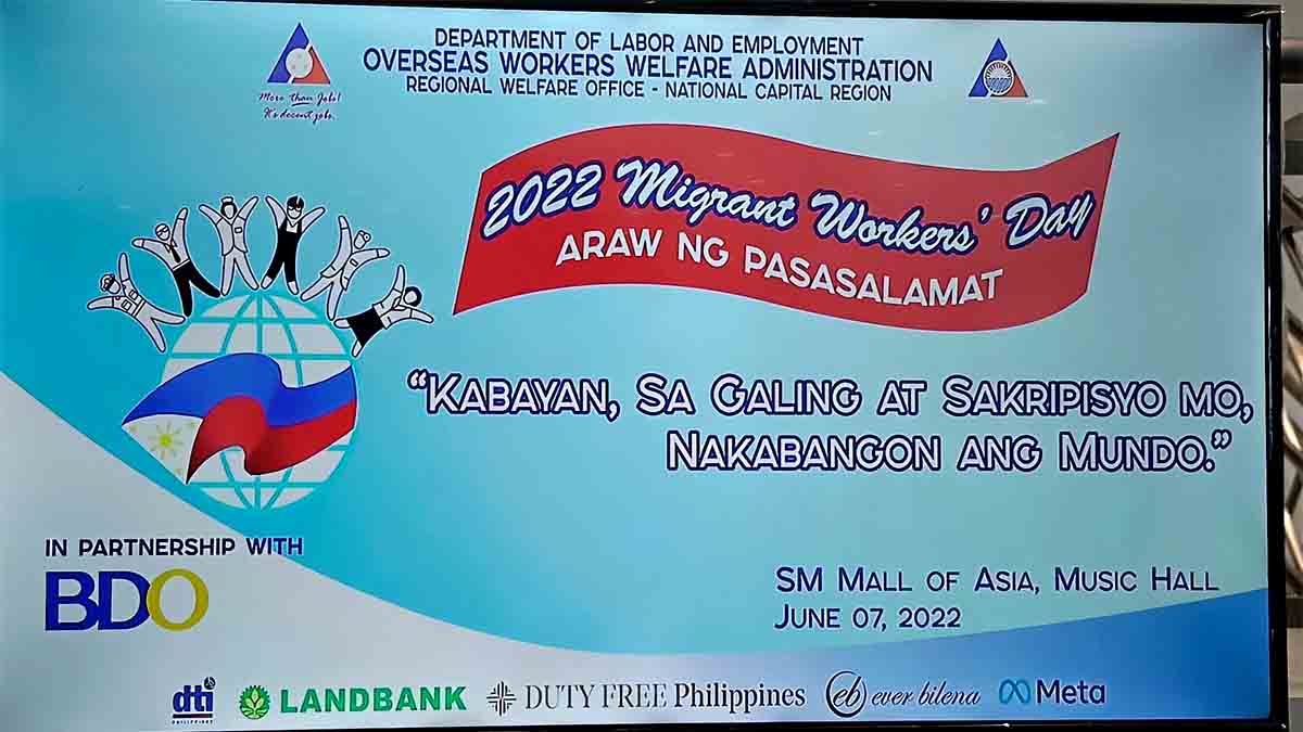 OWWA BDO Migrants Workers Day 2022