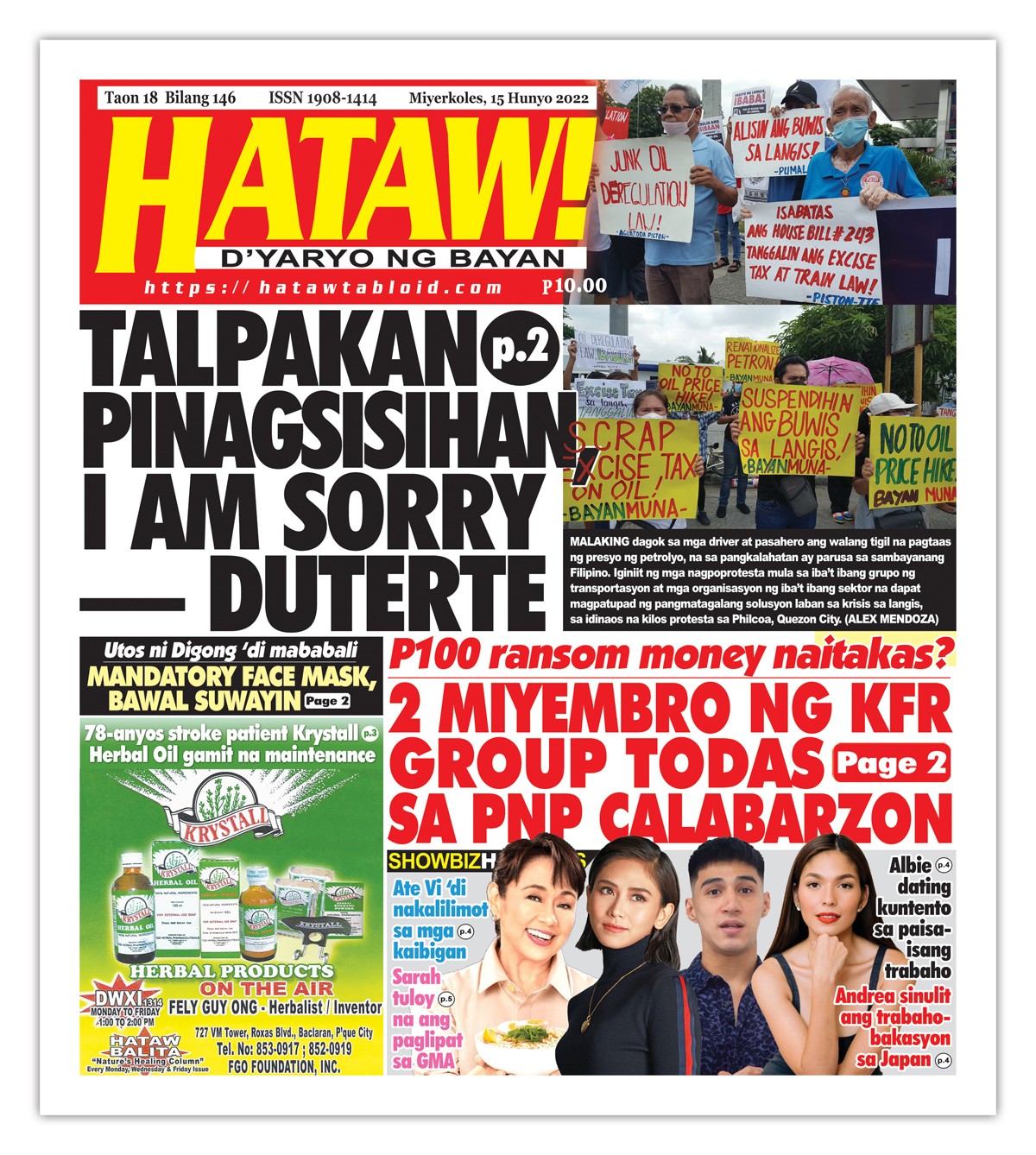 061522 Hataw Frontpage