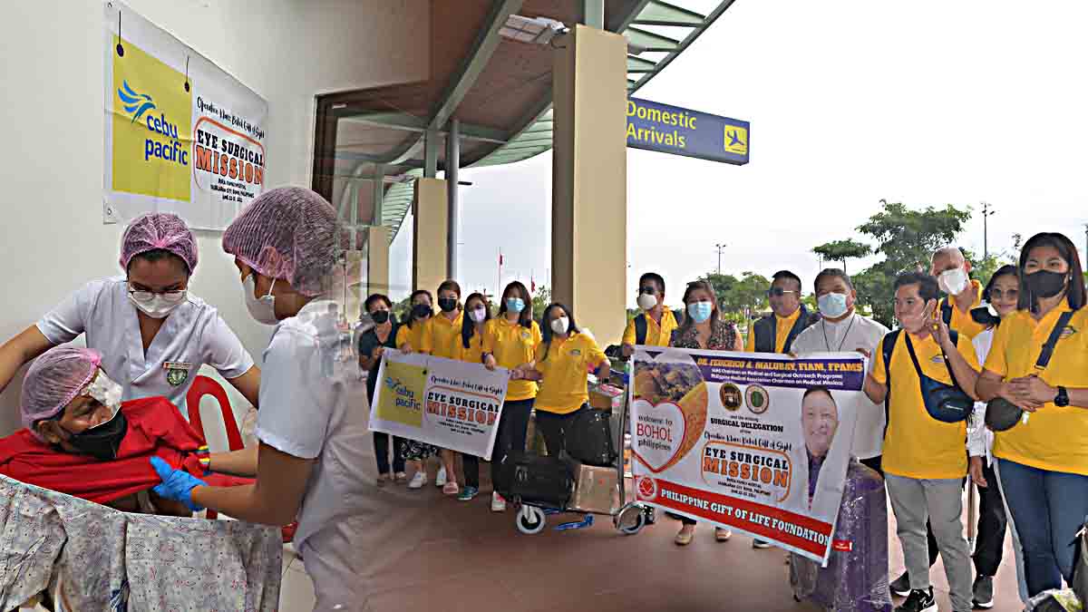 Para sa surgical mission sa Bohol Eye doctors inilipad ng Cebu Pacific
