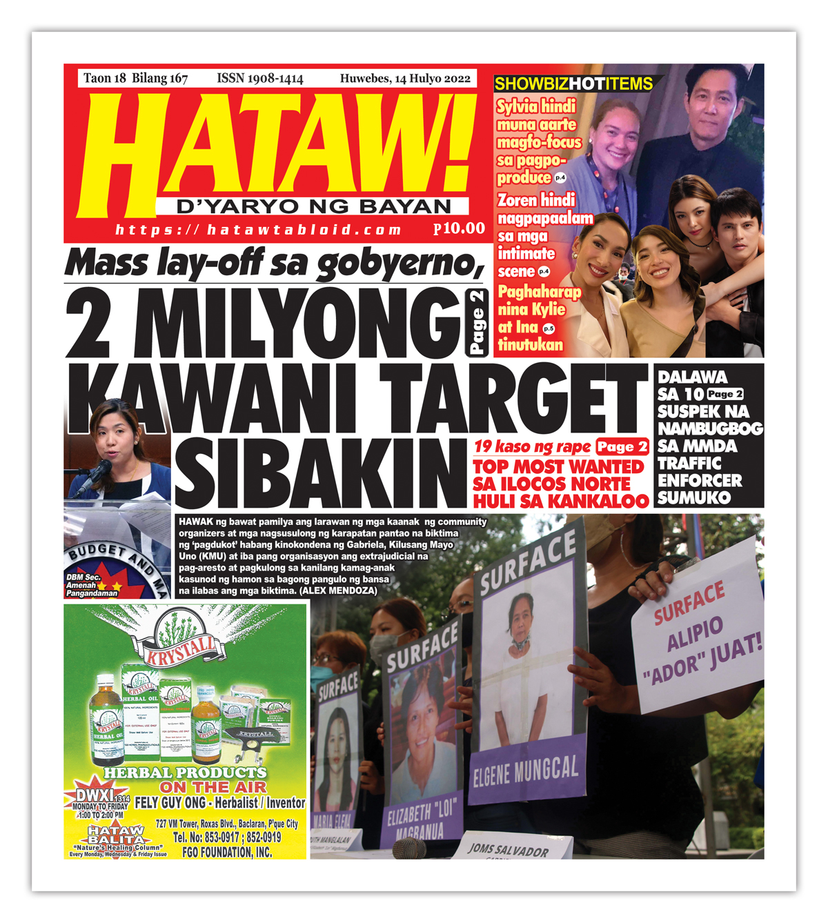 071422 Hataw Frontpage