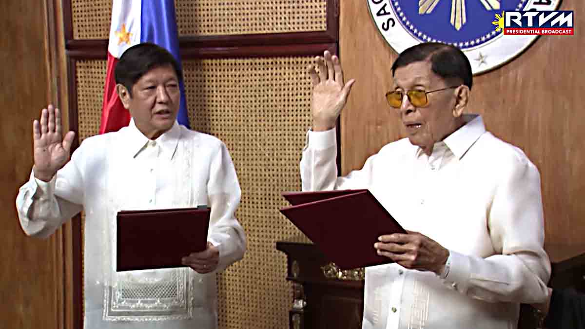 Bongbong Marcos BBM Juan Ponce Enrile