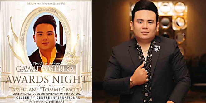 Tommie Mopia Gawad America award