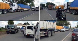 Trucks Protest DPWH