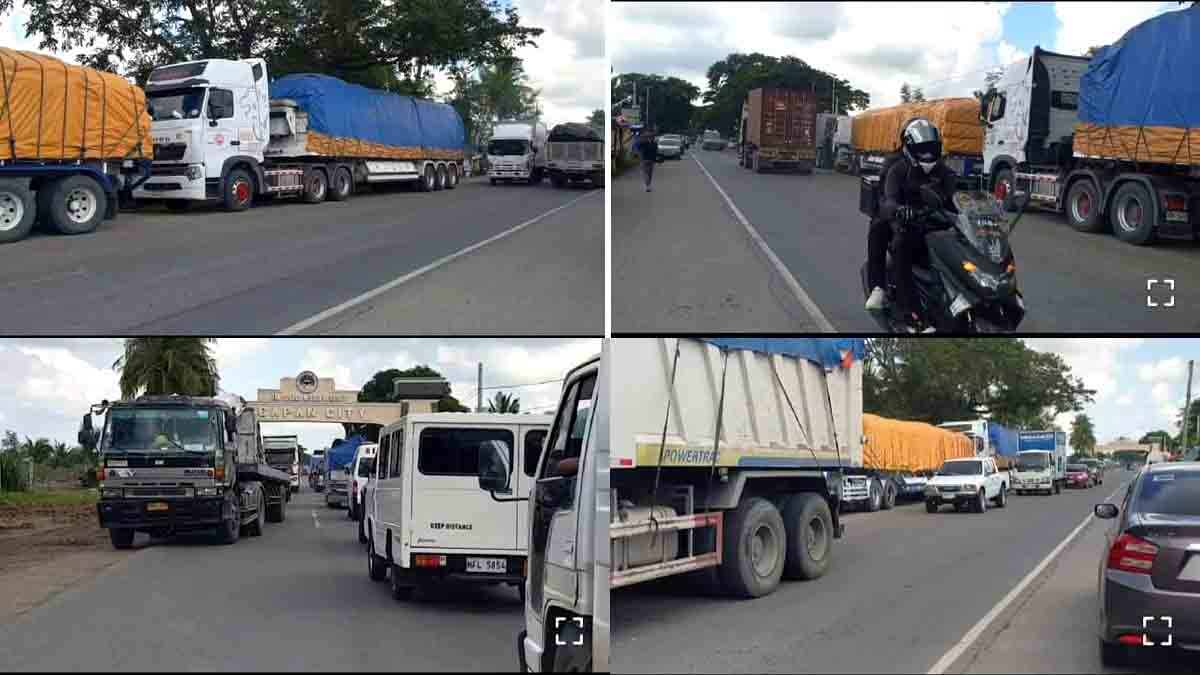 Trucks Protest DPWH