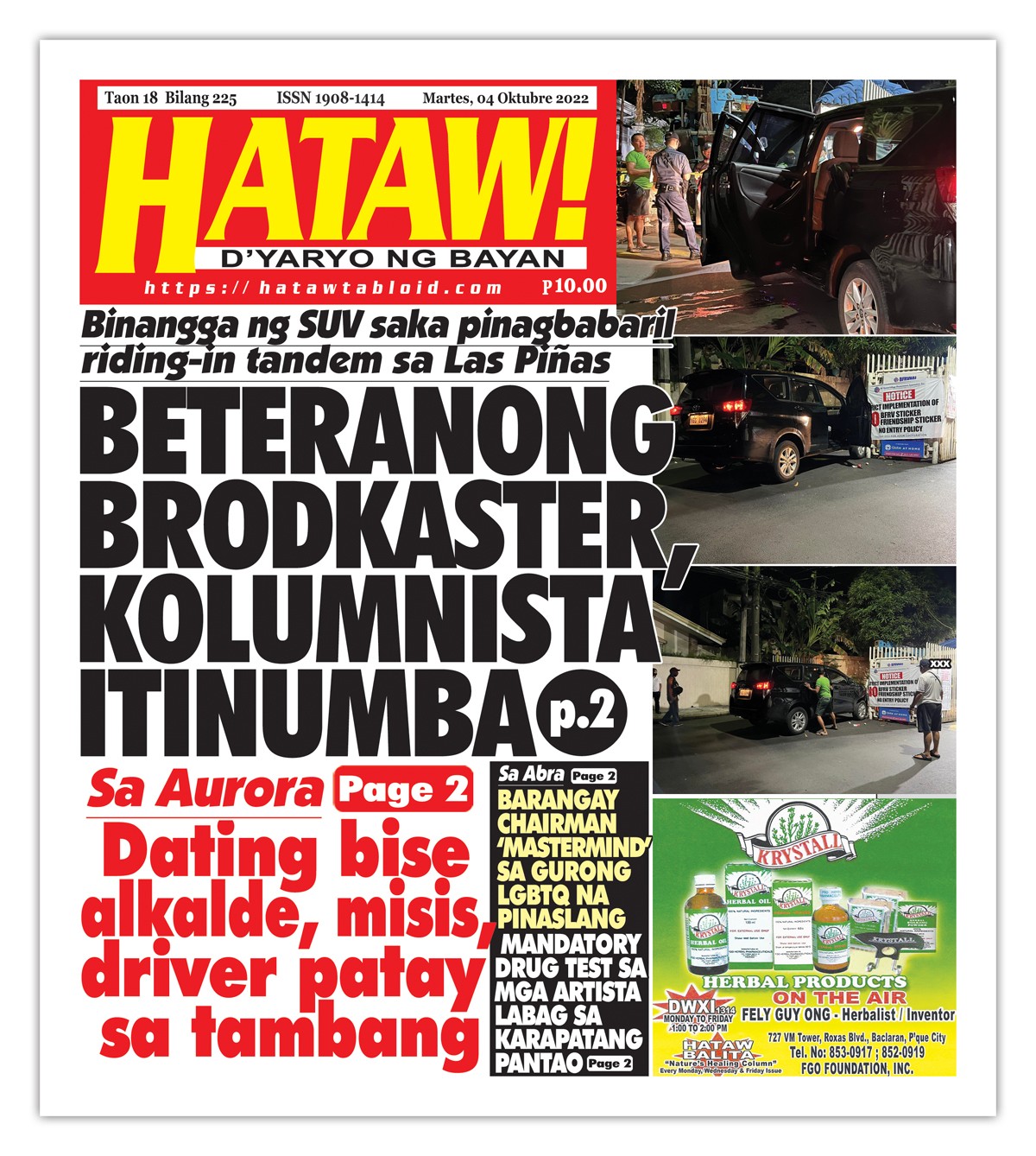 100422 Hataw Frontpage