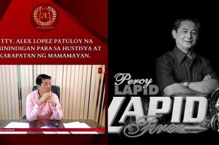 Atty Alex Lopez Percy Lapid