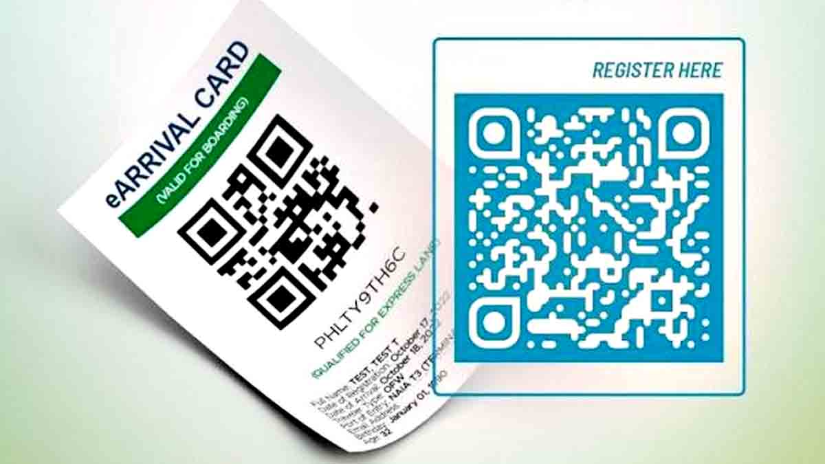 eArrival Card Airport Plane