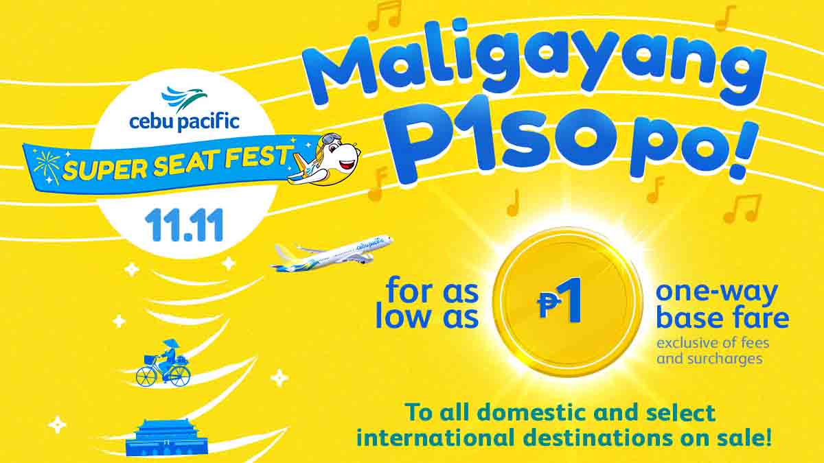 Cebpac Maligayang P1so ngayong 11 11 Cebu Pacific Feat
