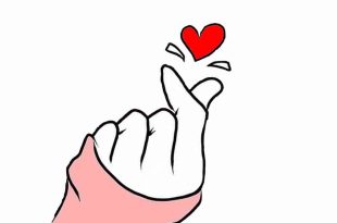 Korean heart finger hand