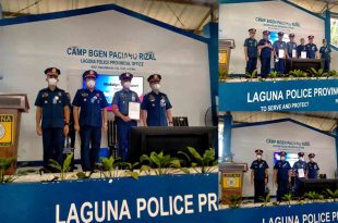 PNP Rank 7 MWP inaresto, 2 pulis Laguna pinarangalan