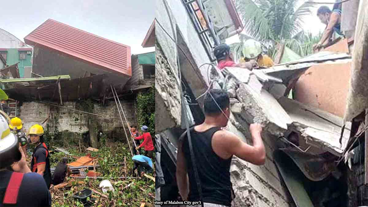 Bebot na-trap, sa gumuhong building, 2 pa sugatan