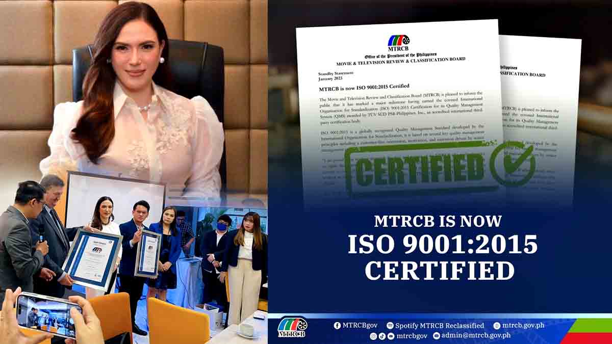 Lala Sotto MTRCB ISO 9001 2015
