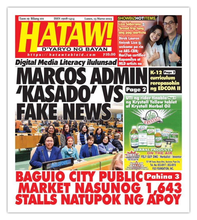 Digital Media Literacy ilulunsad MARCOS ADMIN ‘KASADO’ VS FAKE NEWS HATAW! D'yaryo ng Bayan