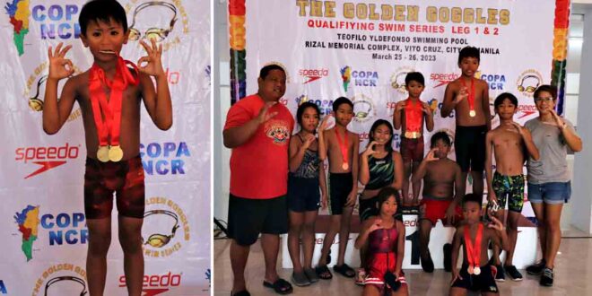 Daluz ng Batangas tatlong medalyang ginto sa Golden Goggles swim series