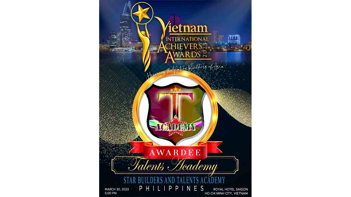 Talents Academy pinarangalan sa 2023 Vietnam International Achievers Awards 