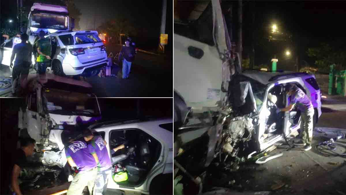 Madugong madaling araw na aksidente sa Bulacan TRUCK VS SUV 5 PATAY 2