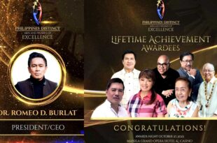 Romm Burlat Philippine Distinct Men and Women of Excellence awards