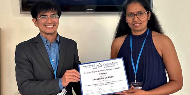 Filipino professor wins robotics award in UK