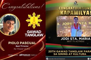 Jodi Sta Maria Piolo Pascual Gawad Tanglaw