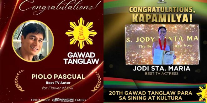 Jodi Sta Maria Piolo Pascual Gawad Tanglaw