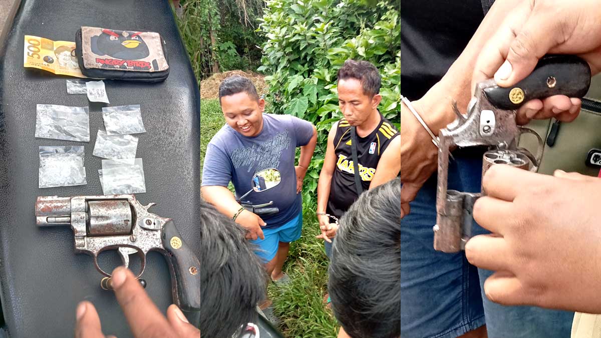 Sa Sta. Cruz, Laguna Lalaki timbog sa baril, droga