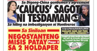 Sa Digong-China gentlemen’s agreement  <br> ‘CAUCUS’ SAGOT NI TESDAMAN <br> Sa hiling na imbestigasyon ni Hontiveros